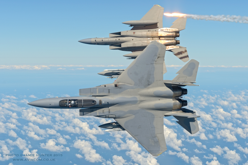 Illustration for article titled These Air-To-Air Shots Of The Bayou Militia's F-15 Eagles Are Gorgeous